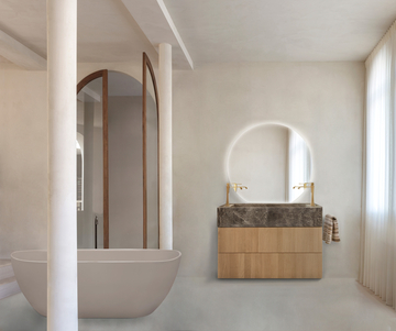 Wood emperador sfeer bad sand kast 12 H LR